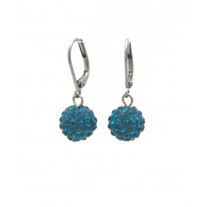 Blue shiny earrings